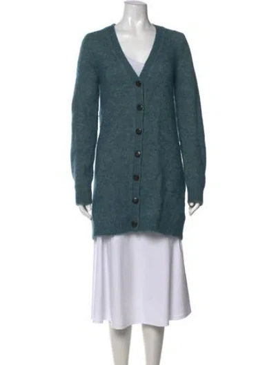 Pre-owned Sézane V-neck Sweater In Blue