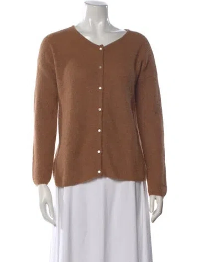 Pre-owned Sézane V-neck Sweater In Brown