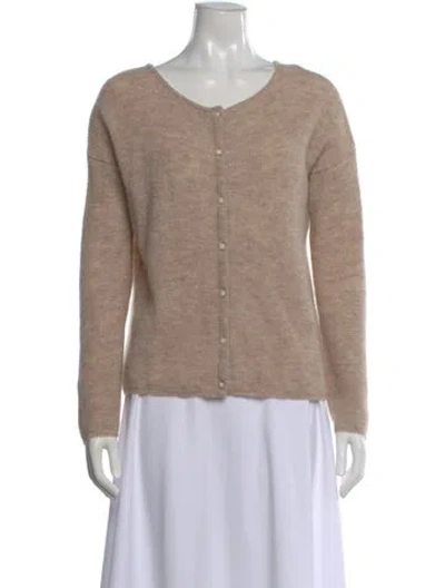 Pre-owned Sézane V-neck Sweater In Brown