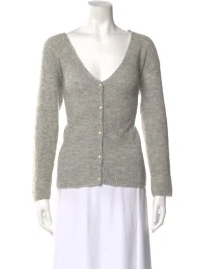 Pre-owned Sézane V-neck Sweater In Gray