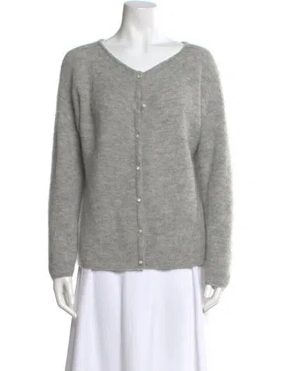 Pre-owned Sézane V-neck Sweater In Gray