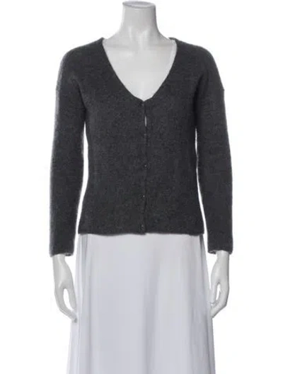 Pre-owned Sézane V-neck Sweater In Gray
