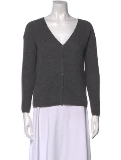 Pre-owned Sézane V-neck Sweater In Gray