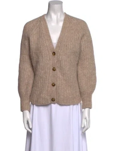 Pre-owned Sézane V-neck Sweater In Neutral