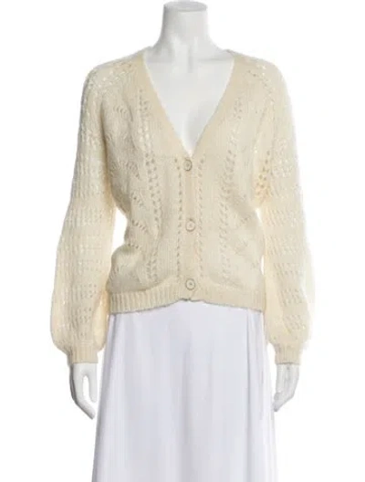 Pre-owned Sézane V-neck Sweater In Neutral