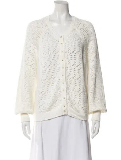 Pre-owned Sézane V-neck Sweater In Neutral