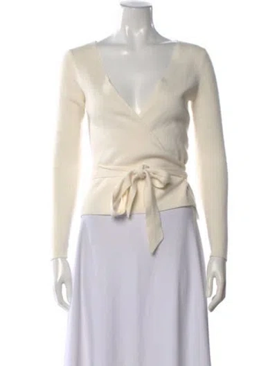Pre-owned Sézane V-neck Sweater In Neutral