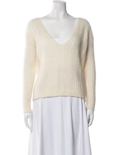 Pre-owned Sézane V-neck Sweater In Neutral