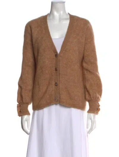 Pre-owned Sézane V-neck Sweater In Neutral