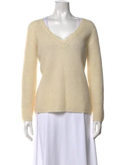 Pre-owned Sézane V-neck Sweater In Neutrals