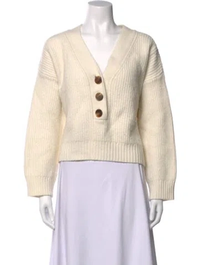 Pre-owned Sézane V-neck Sweater In Neutrals