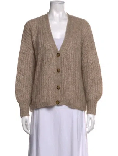 Pre-owned Sézane V-neck Sweater In Neutrals