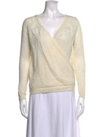 Pre-owned Sézane V-neck Sweater In Neutrals