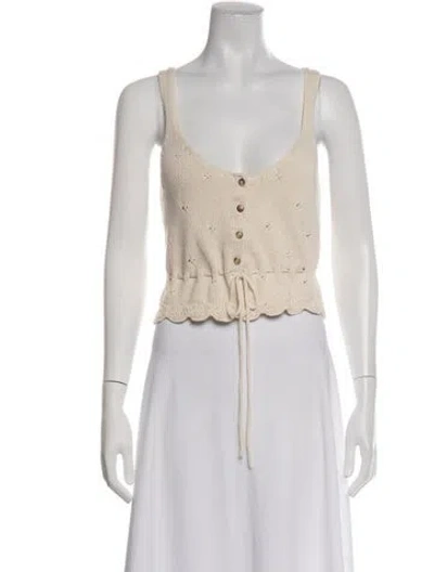 Pre-owned Sézane V-neck Sweater In Neutrals