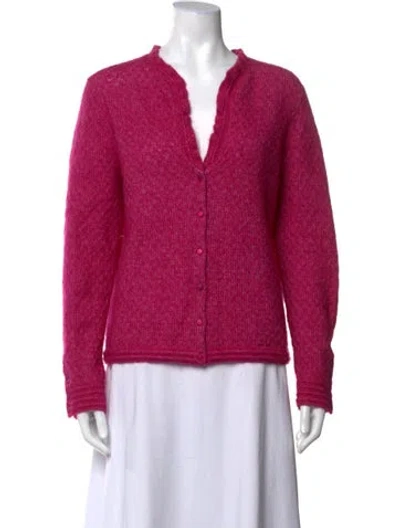 Pre-owned Sézane V-neck Sweater In Pink