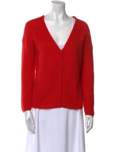 Pre-owned Sézane V-neck Sweater In Red