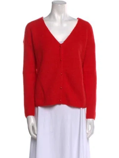 Pre-owned Sézane V-neck Sweater In Red