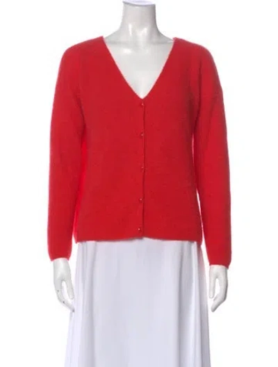 Pre-owned Sézane V-neck Sweater In Red