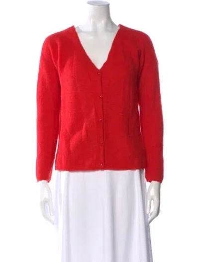 Pre-owned Sézane V-neck Sweater In Red