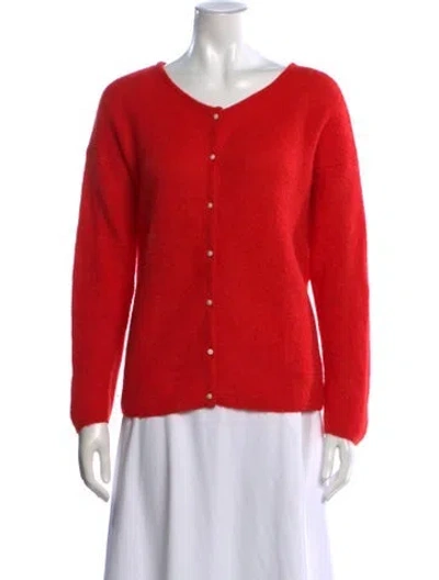 Pre-owned Sézane V-neck Sweater In Red