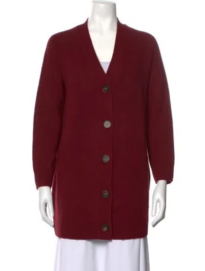 Pre-owned Sézane V-neck Sweater In Red