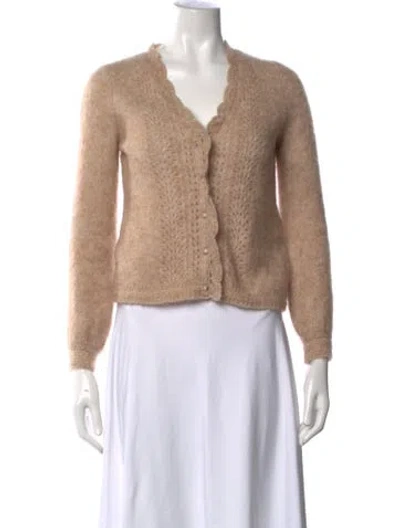 Pre-owned Sézane V-neck Sweater In White