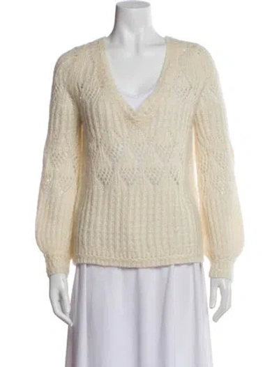 Pre-owned Sézane V-neck Sweater In Yellow