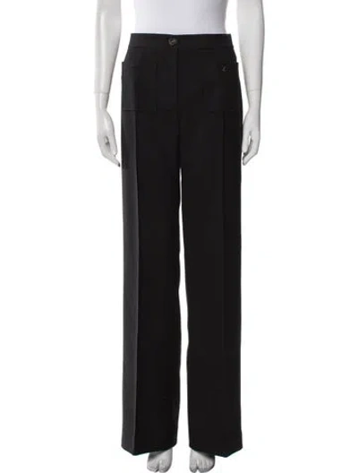 Pre-owned Sézane Wide Leg Pants In Black