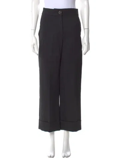 Pre-owned Sézane Wide Leg Pants In Black