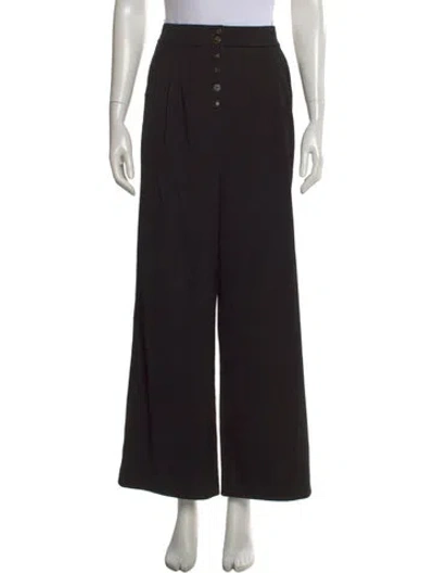 Pre-owned Sézane Wide Leg Pants In Black