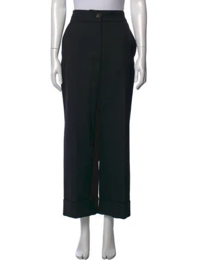 Pre-owned Sézane Wide Leg Pants In Black