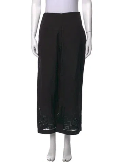 Pre-owned Sézane Wide Leg Pants In Black