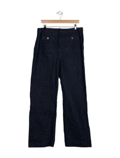 Pre-owned Sézane Wide Leg Pants In Blue