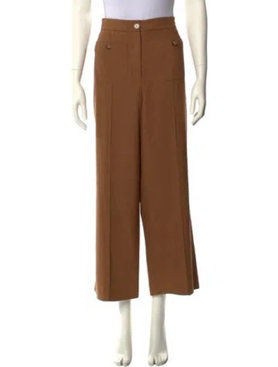 Pre-owned Sézane Wide Leg Pants In Brown