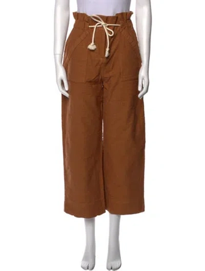 Pre-owned Sézane Wide Leg Pants In Brown