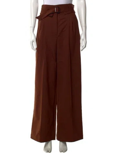 Pre-owned Sézane Wide Leg Pants In Brown