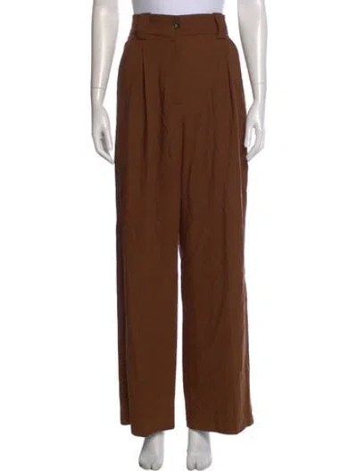 Pre-owned Sézane Wide Leg Pants In Brown