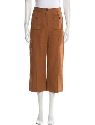 Pre-owned Sézane Wide Leg Pants In Brown