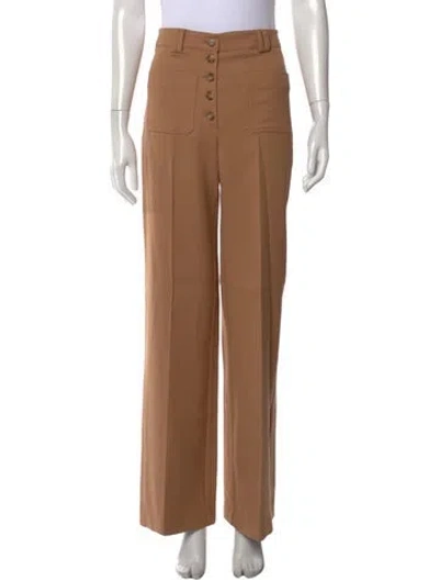 Pre-owned Sézane Wide Leg Pants In Brown
