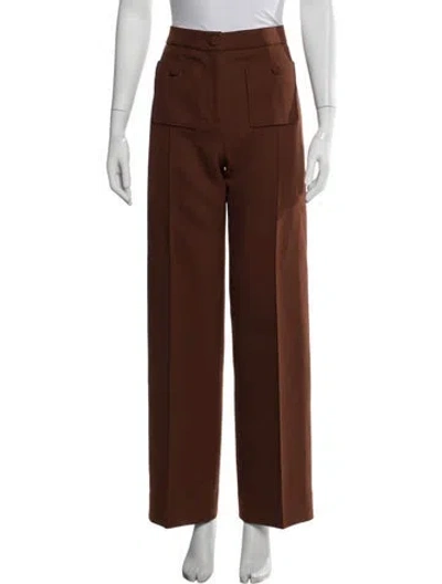 Pre-owned Sézane Wide Leg Pants In Brown