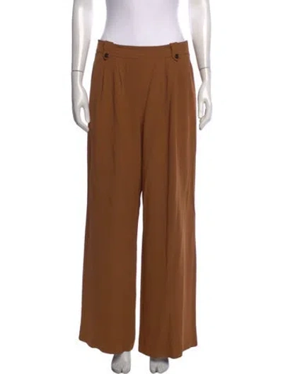 Pre-owned Sézane Wide Leg Pants In Brown