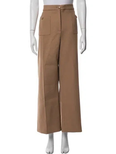 Pre-owned Sézane Wide Leg Pants In Brown