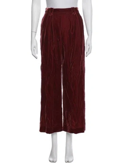 Pre-owned Sézane Wide Leg Pants In Burgundy