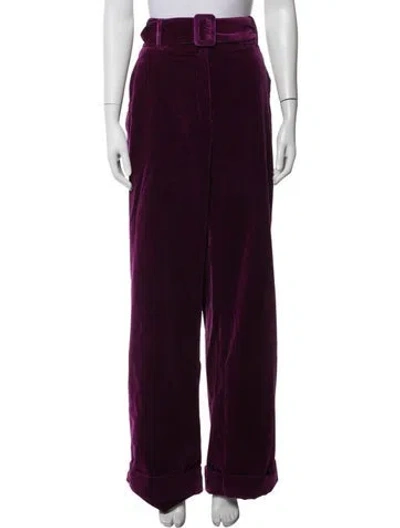 Pre-owned Sézane Wide Leg Pants In Burgundy