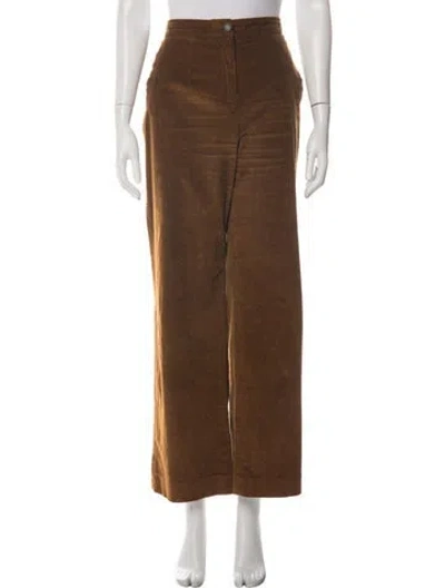 Pre-owned Sézane Wide Leg Pants In Green