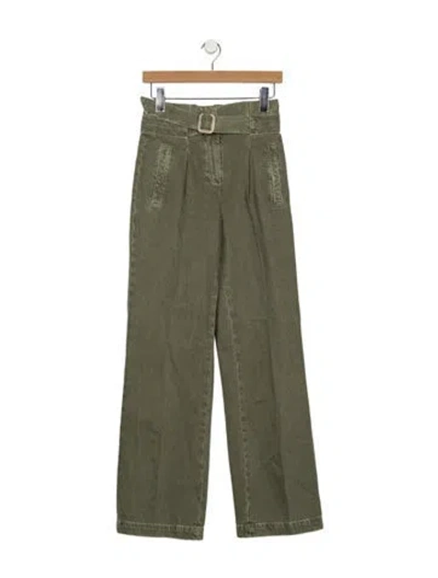 Pre-owned Sézane Wide Leg Pants In Green