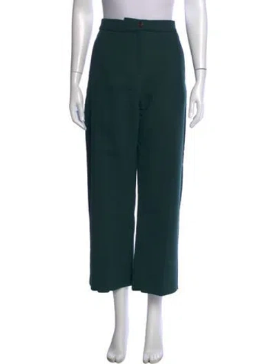Pre-owned Sézane Wide Leg Pants In Green