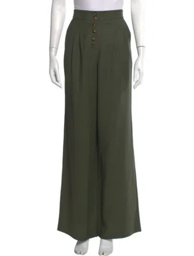 Pre-owned Sézane Wide Leg Pants In Green