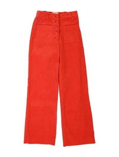 Pre-owned Sézane Wide Leg Pants In Orange