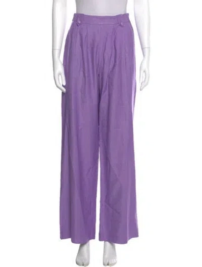 Pre-owned Sézane Wide Leg Pants In Purple